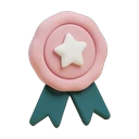 Medalla con una estrella