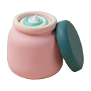 Tarro de crema abierto