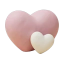 Dos corazones, uno grande y otro pequeño