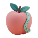 Manzana con cinta métrica